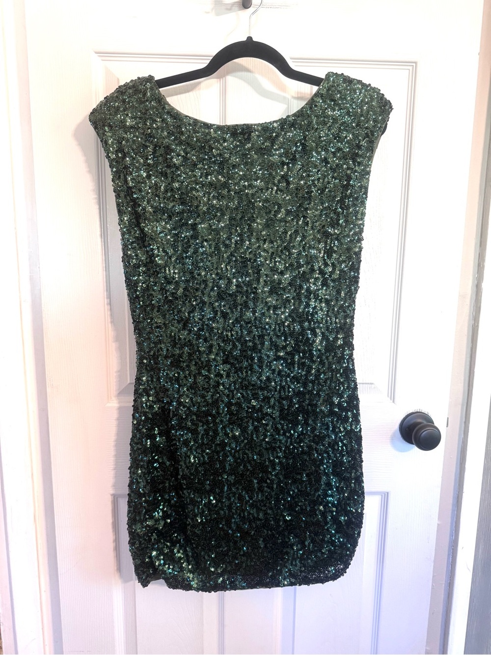 Alice + Olivia Emerald Green Sequin Mini Dress